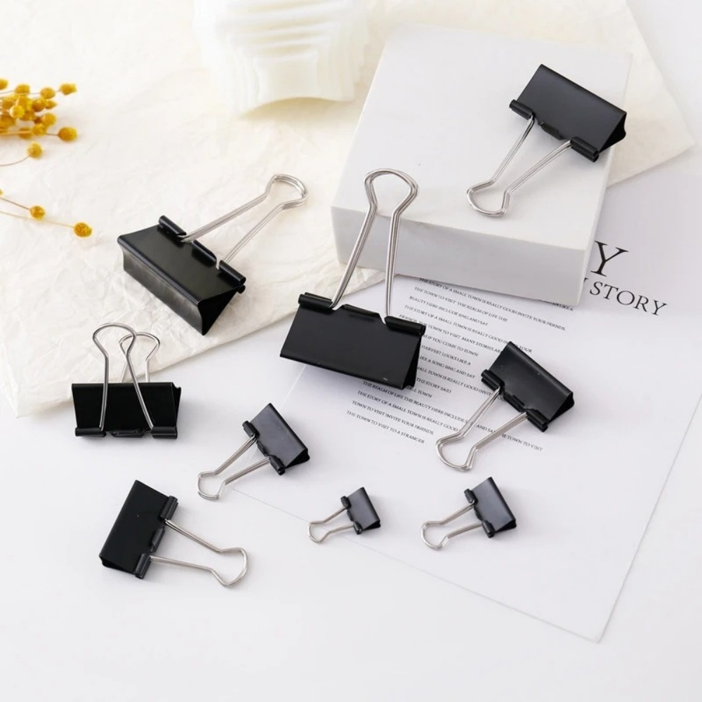 Зажимы для бумаг черного цвета – обзор и цена Binder Clip Assorted