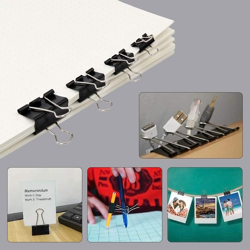 Зажимы для бумаг черного цвета – обзор и цена Binder Clip Assorted